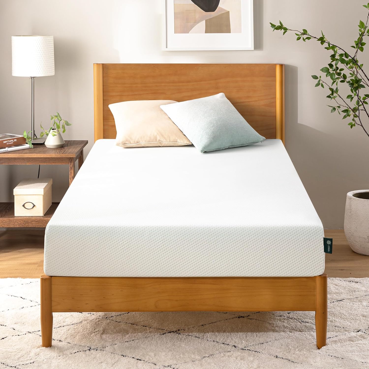 ZINUS 6 Inch Twin Green Tea Memory Foam Mattress