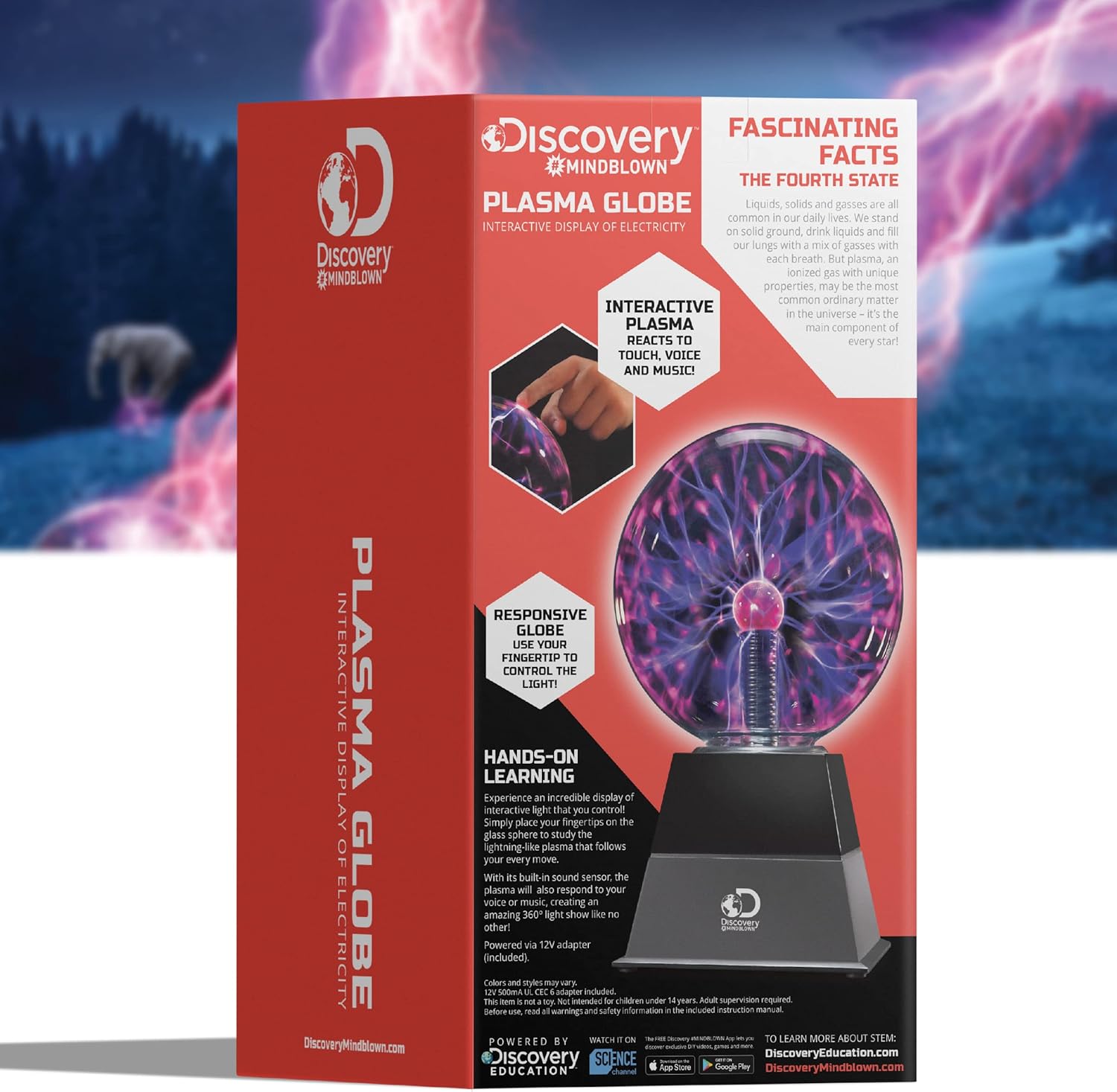 Discovery Plasma Globe Lamp Touch & Sound