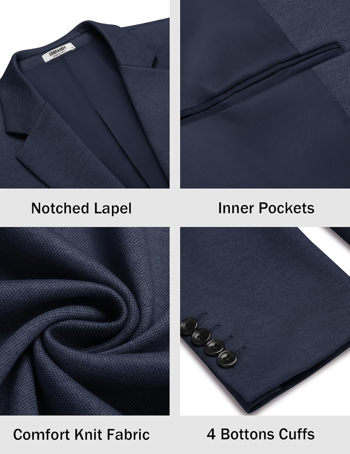 COOFANDY Men’s Casual Knit Blazer Jacket