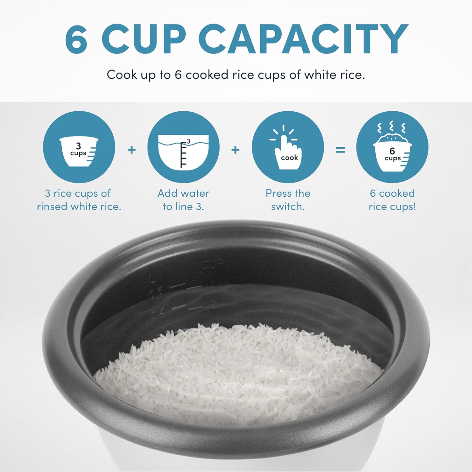 Aroma 6-Cup Rice Cooker