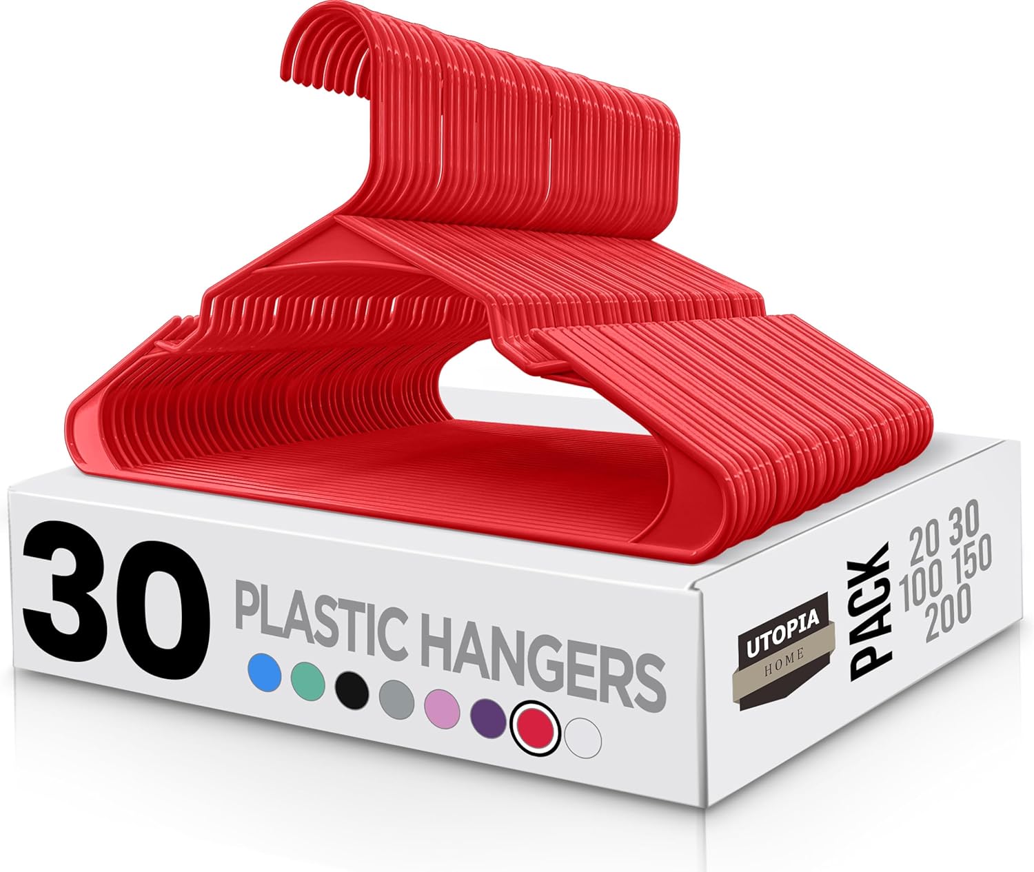 Utopia Home Plastic Hangers Space Saving Clothes Hanger