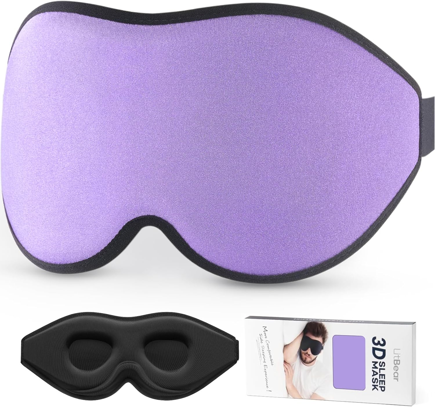 LitBear 3D Sleep Mask for Side Sleepers
