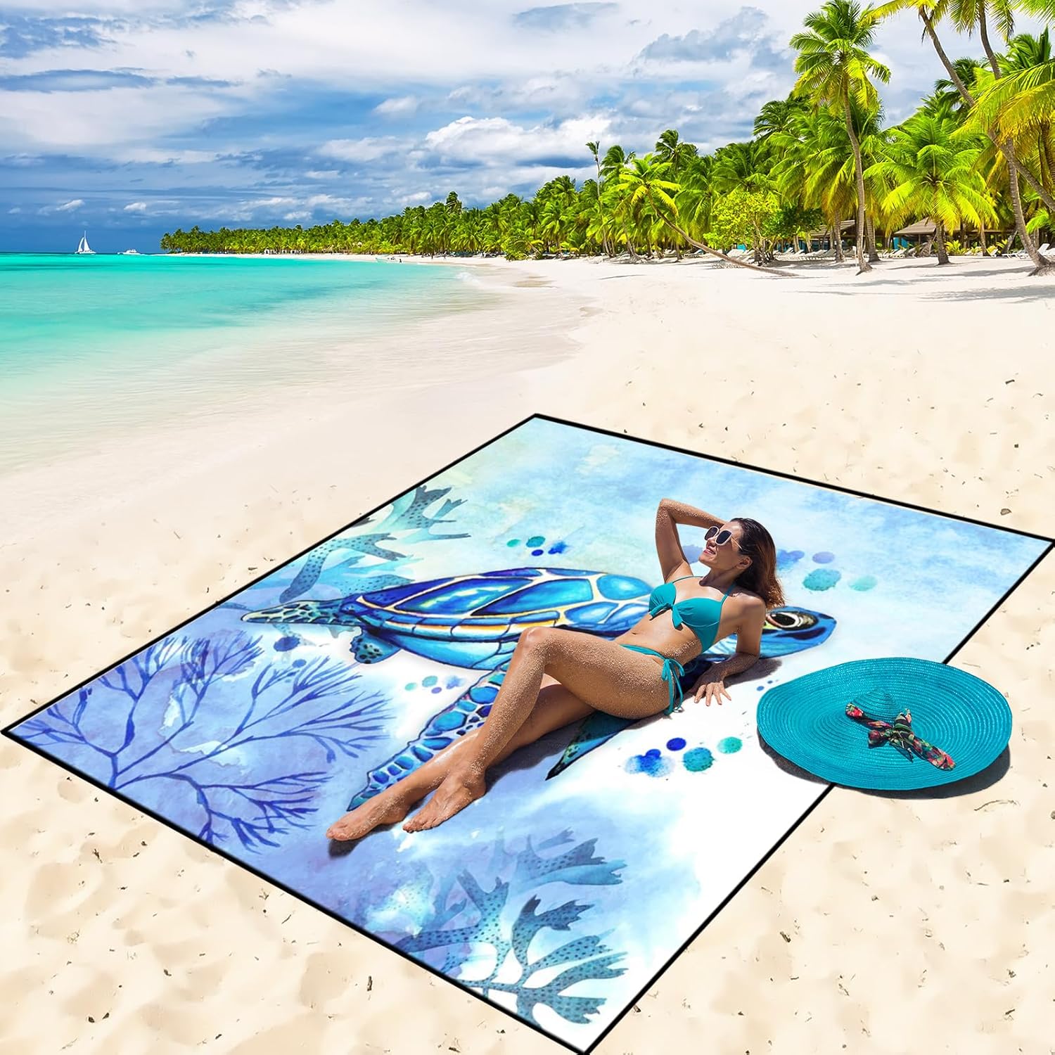 Beach Blanket Waterproof Sandproof Beach Mat
