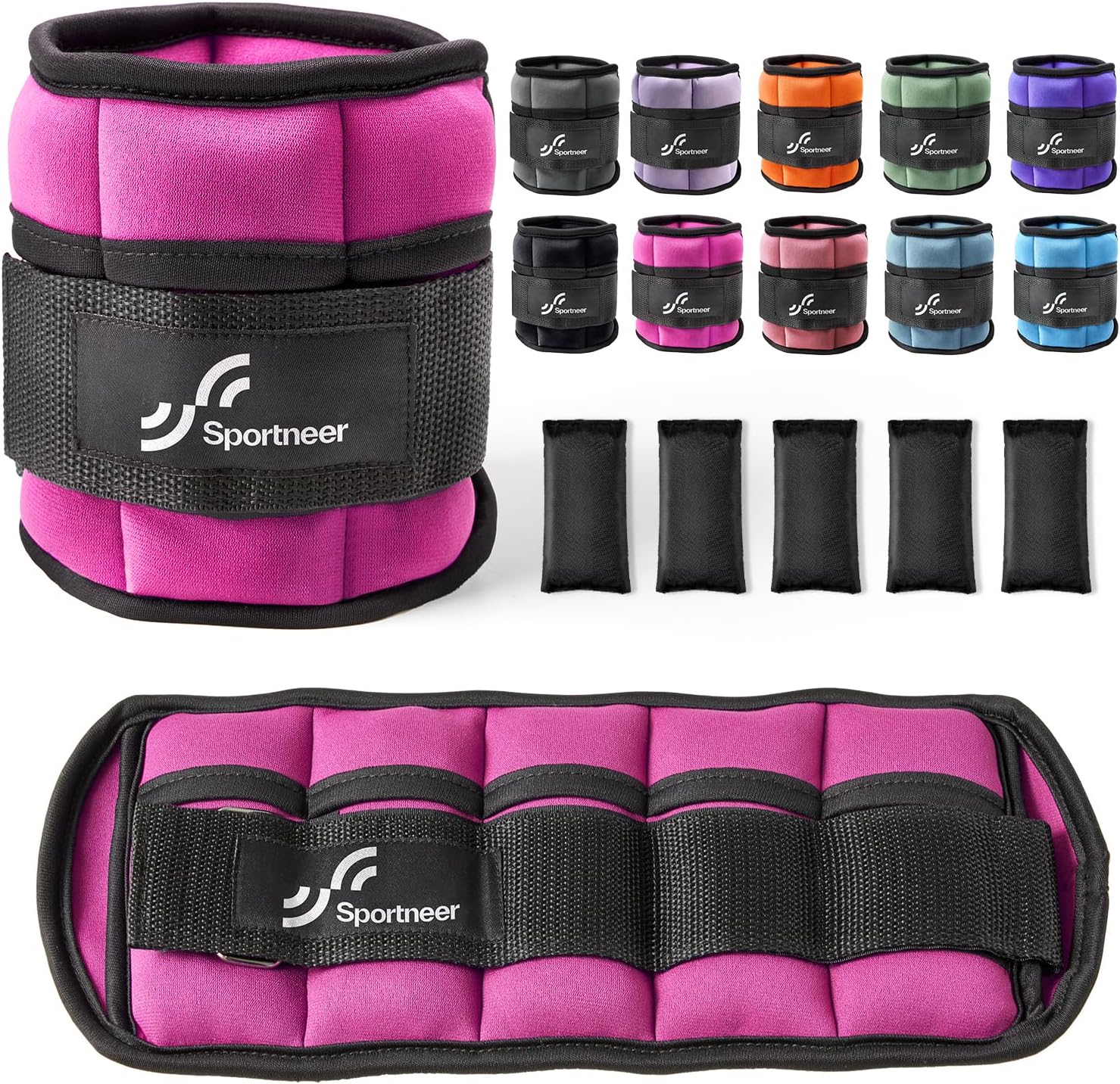 Sportneer Adjustable Ankle Weights Set