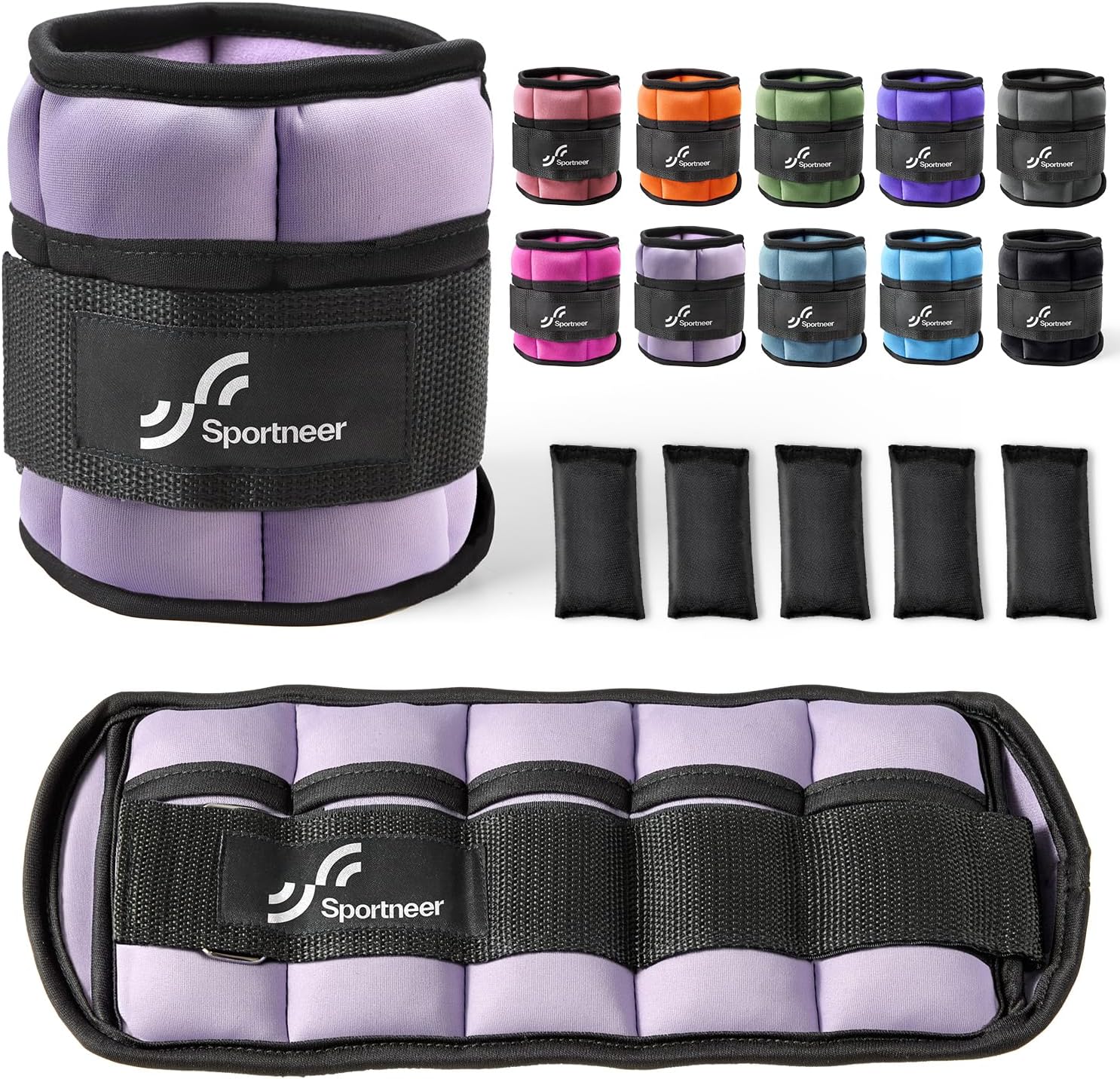 Sportneer Adjustable Ankle Weights Set