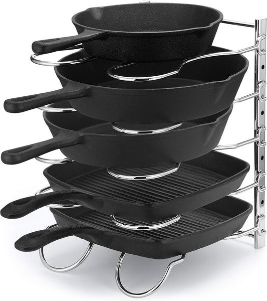 CAXXA Heavy Duty Pan Rack Pot Lid Rack Kitchen Cabinet