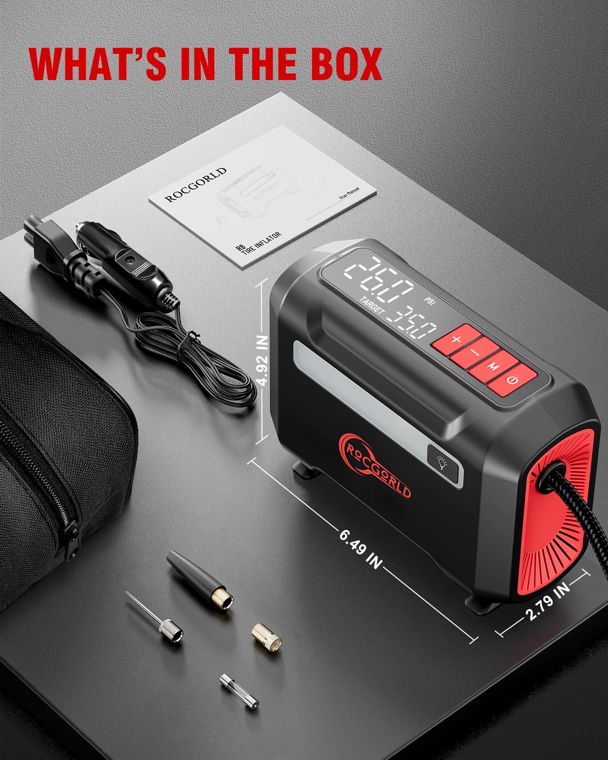 R8 Portable Tire Inflator Air Compressor