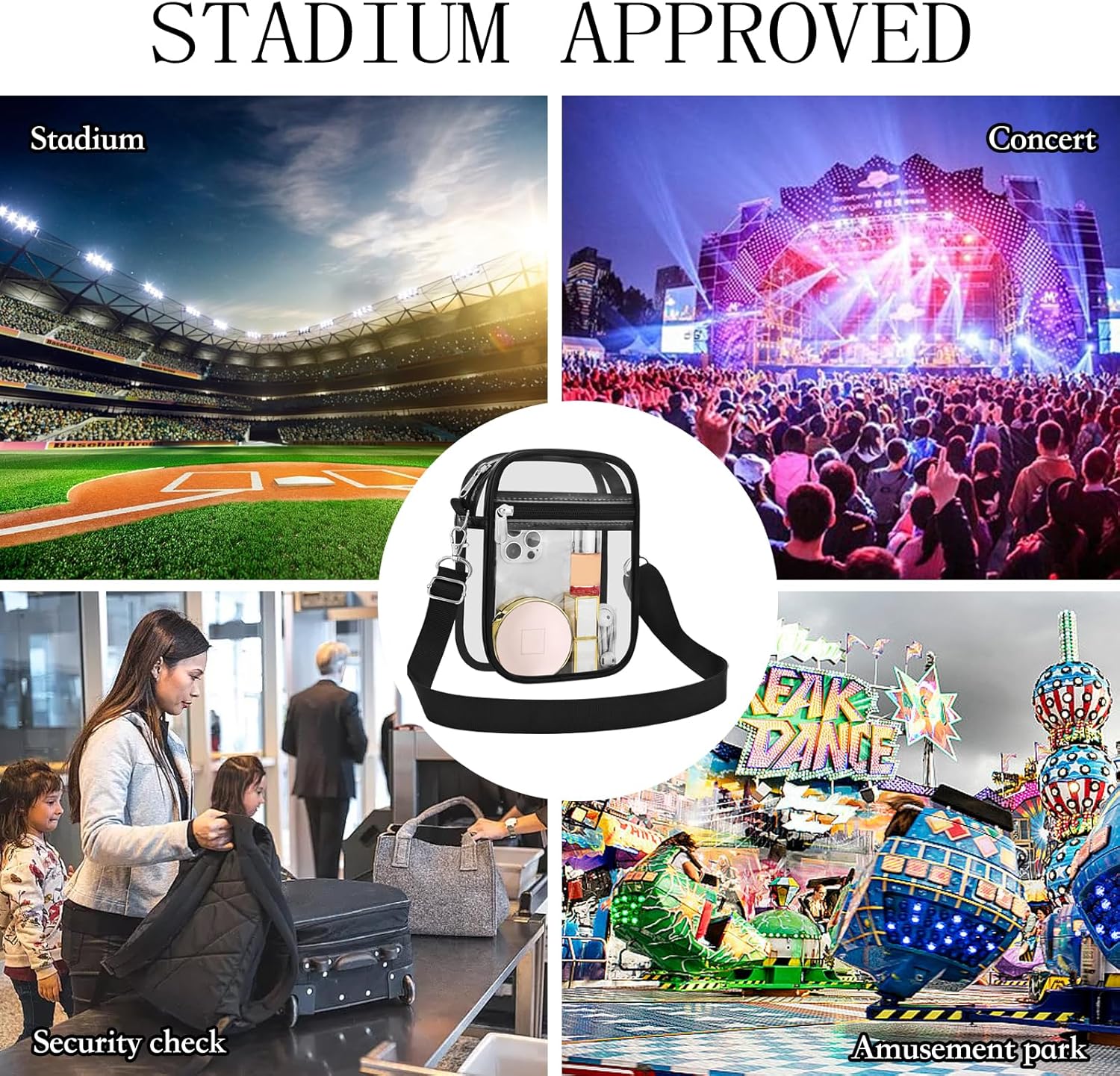 USPECLARE Clear Stadium Bag