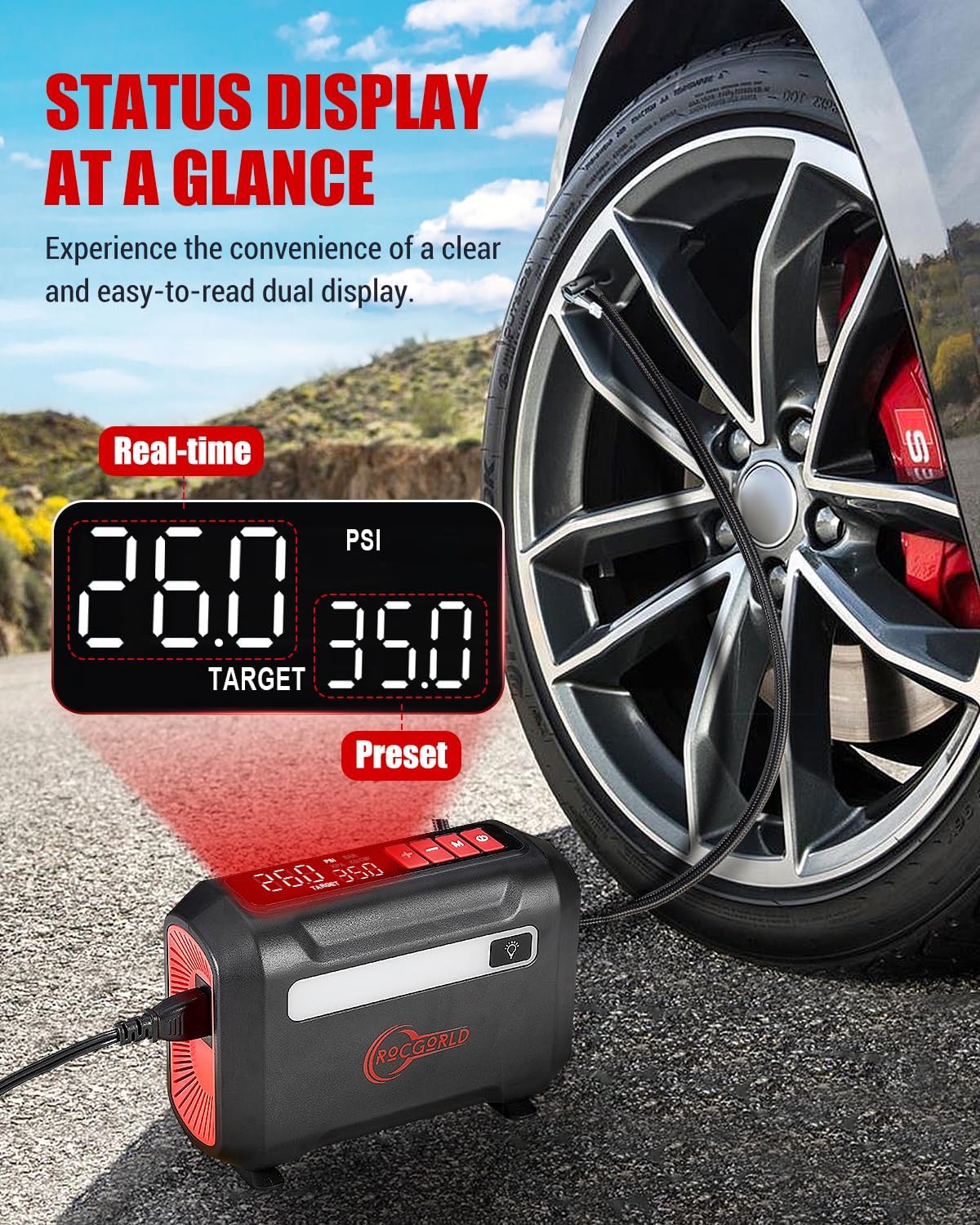 R8 Portable Tire Inflator Air Compressor