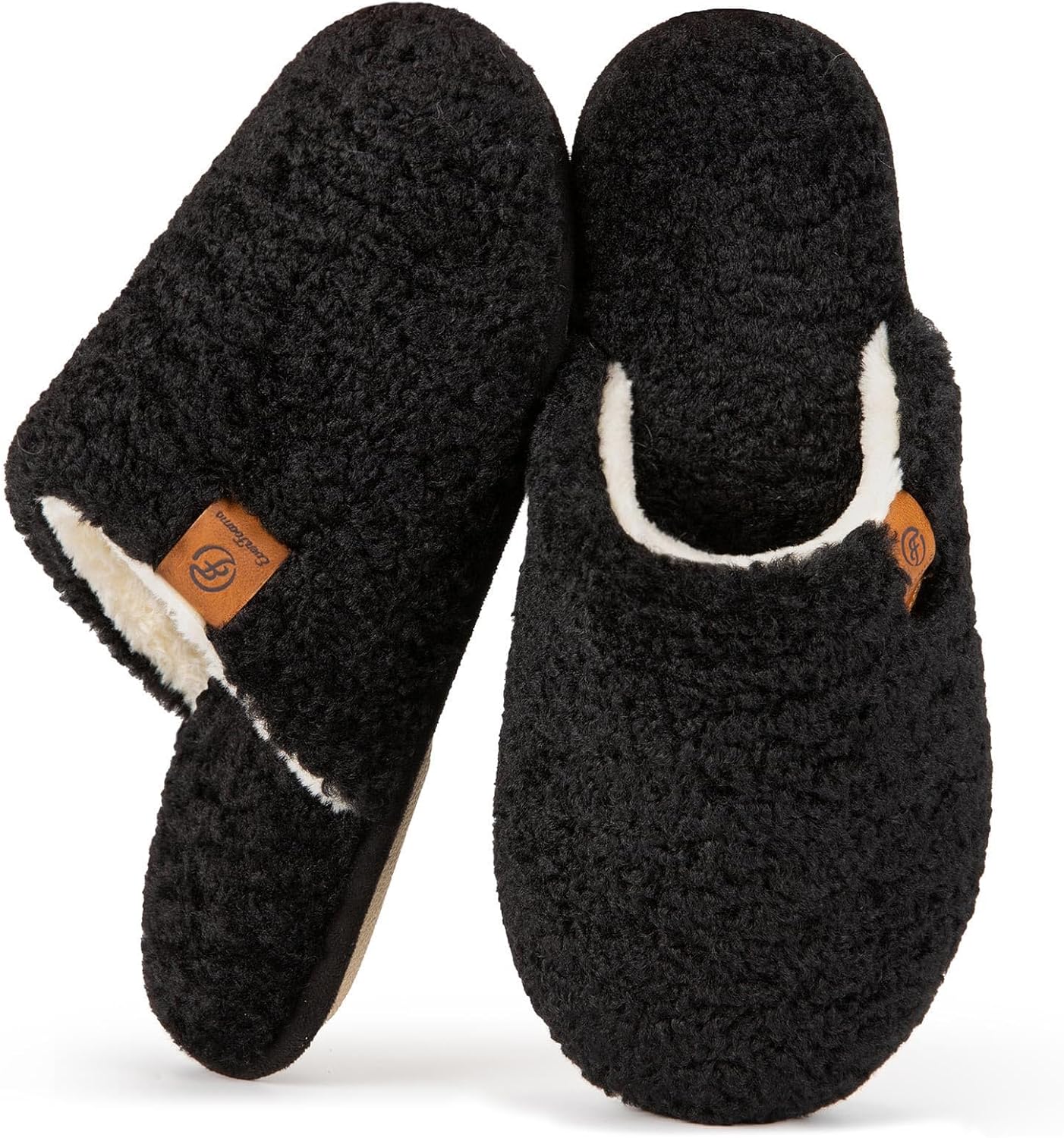 EverFoams Women's Fuzzy Slip-on Slippers