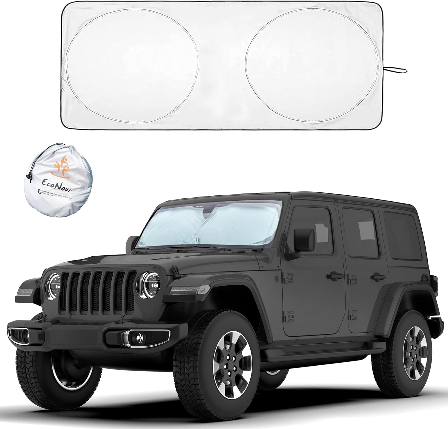 EcoNour Car Windshield Sun Shade for Cars SUVs Trucks