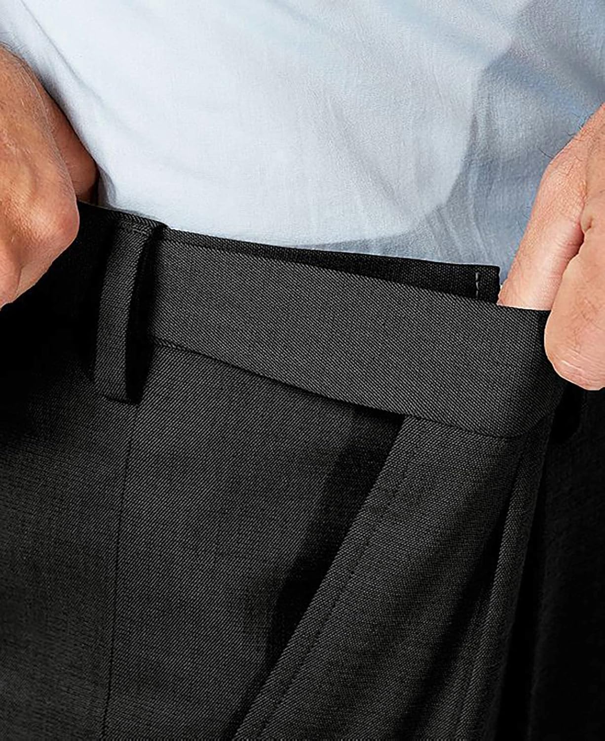 Men's Cozy Hidden Expandable Waist Dress Pants