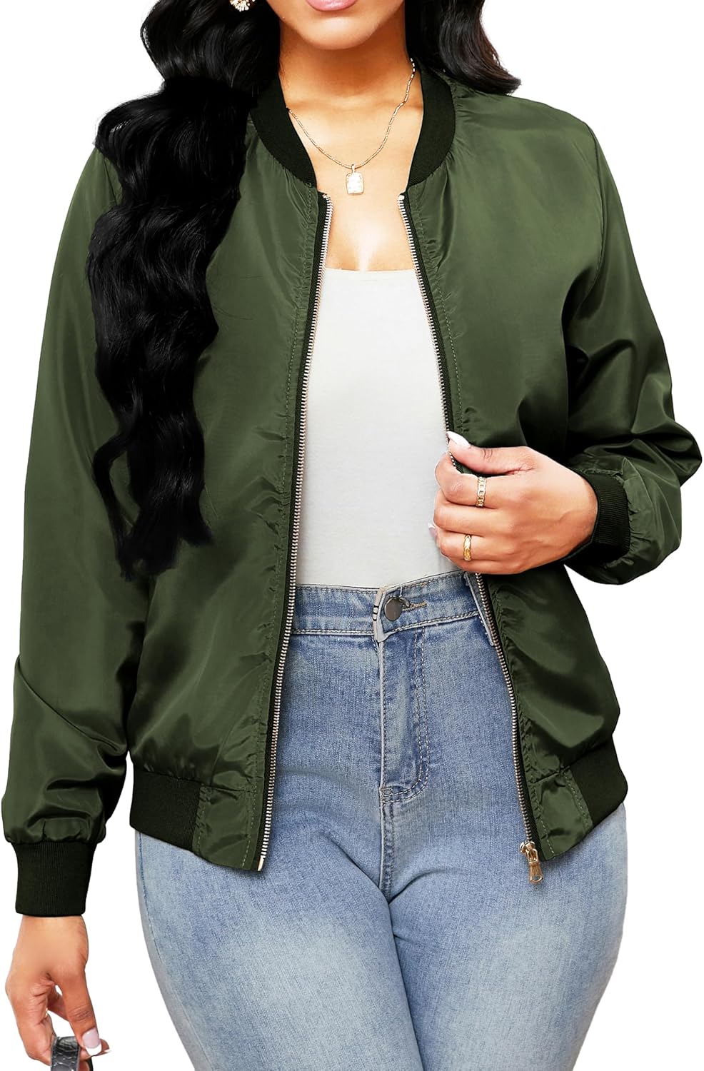 Women’s Lightweight Casual Bomber Jacket