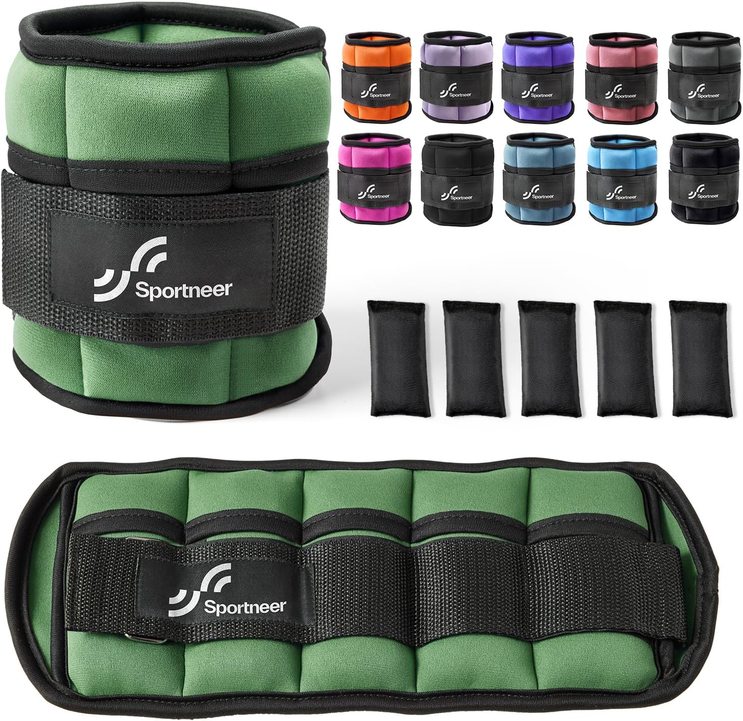 Sportneer Adjustable Ankle Weights Set