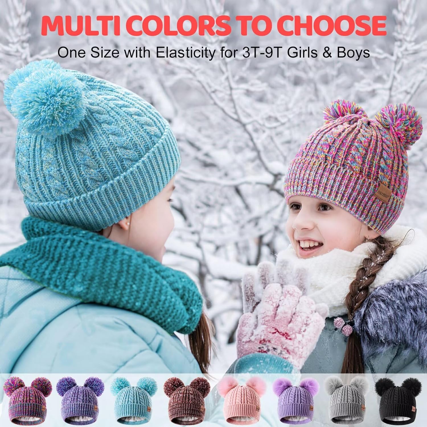 Winter Hat for Kids Toddler Children Girls Beanie