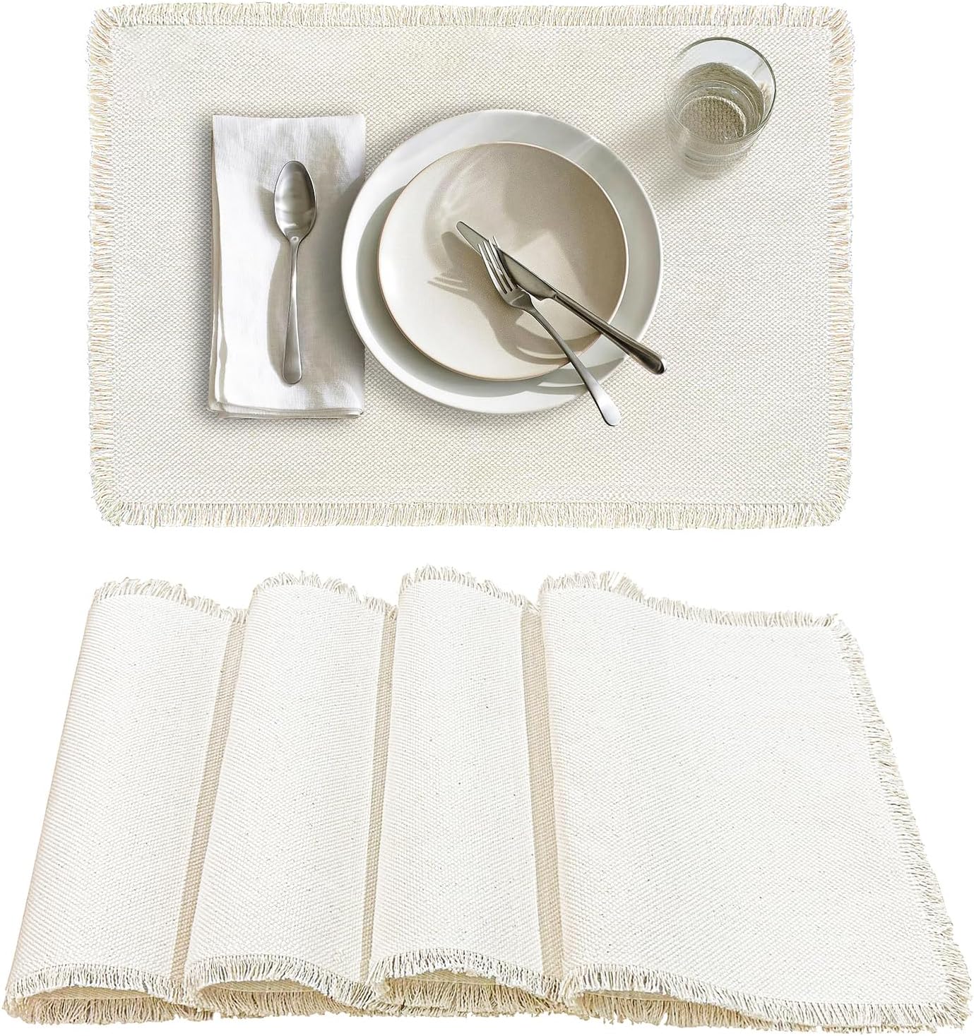 Cotton Placemats Linen Placemat Set of 6