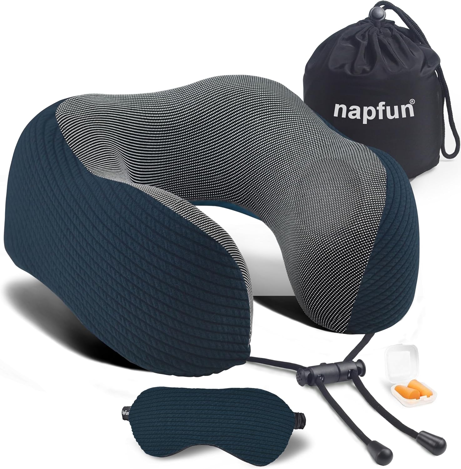 Napfun Memory Foam Travel Neck Pillow