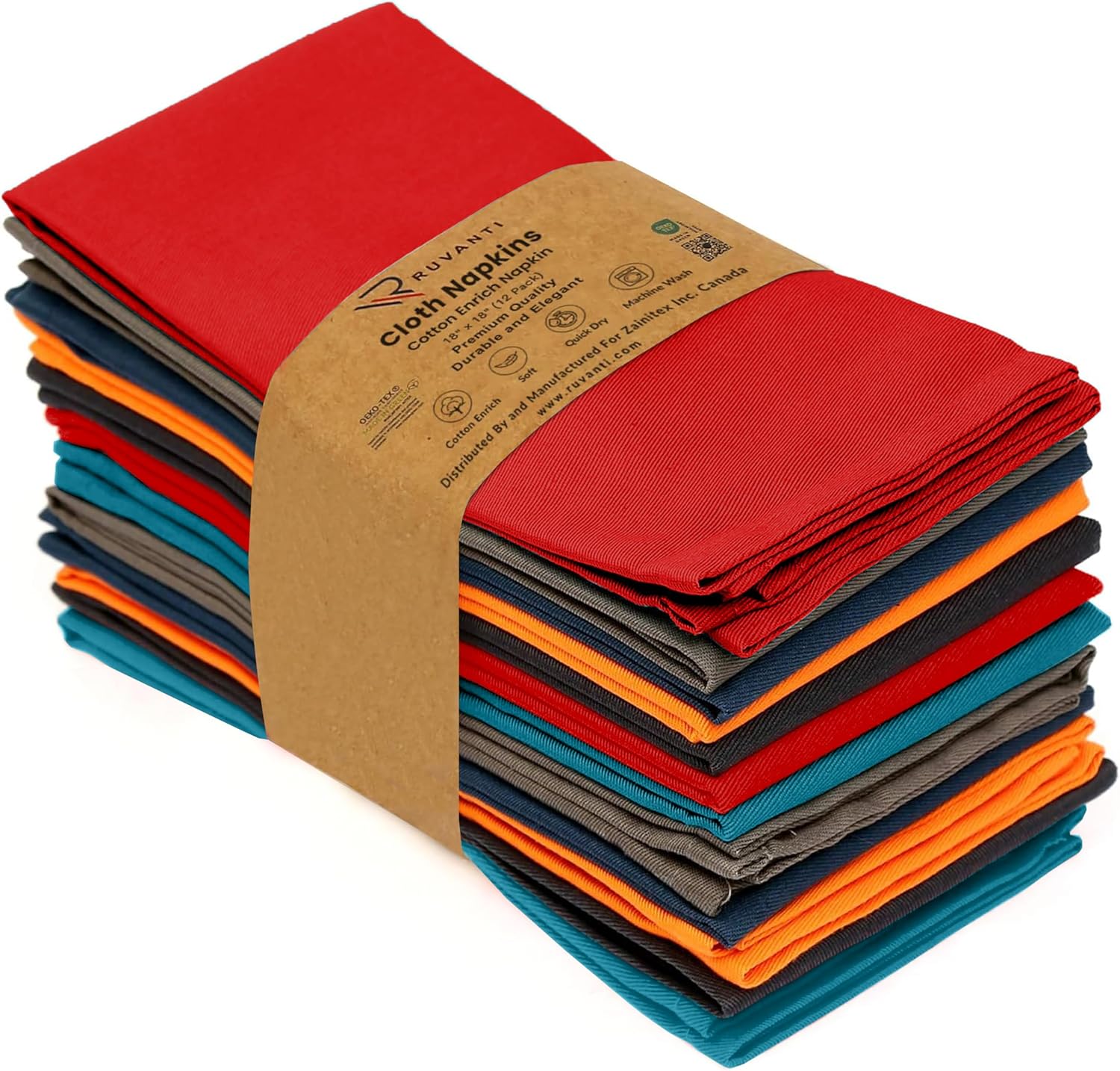 Ruvanti Cloth Napkins Set of Napkins Cloth Washable