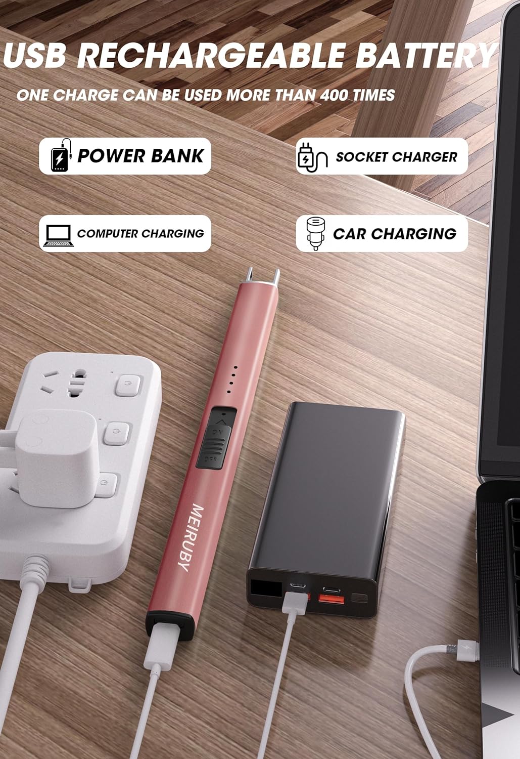 MEIRUBY Electric Candle Lighter for Women & Men