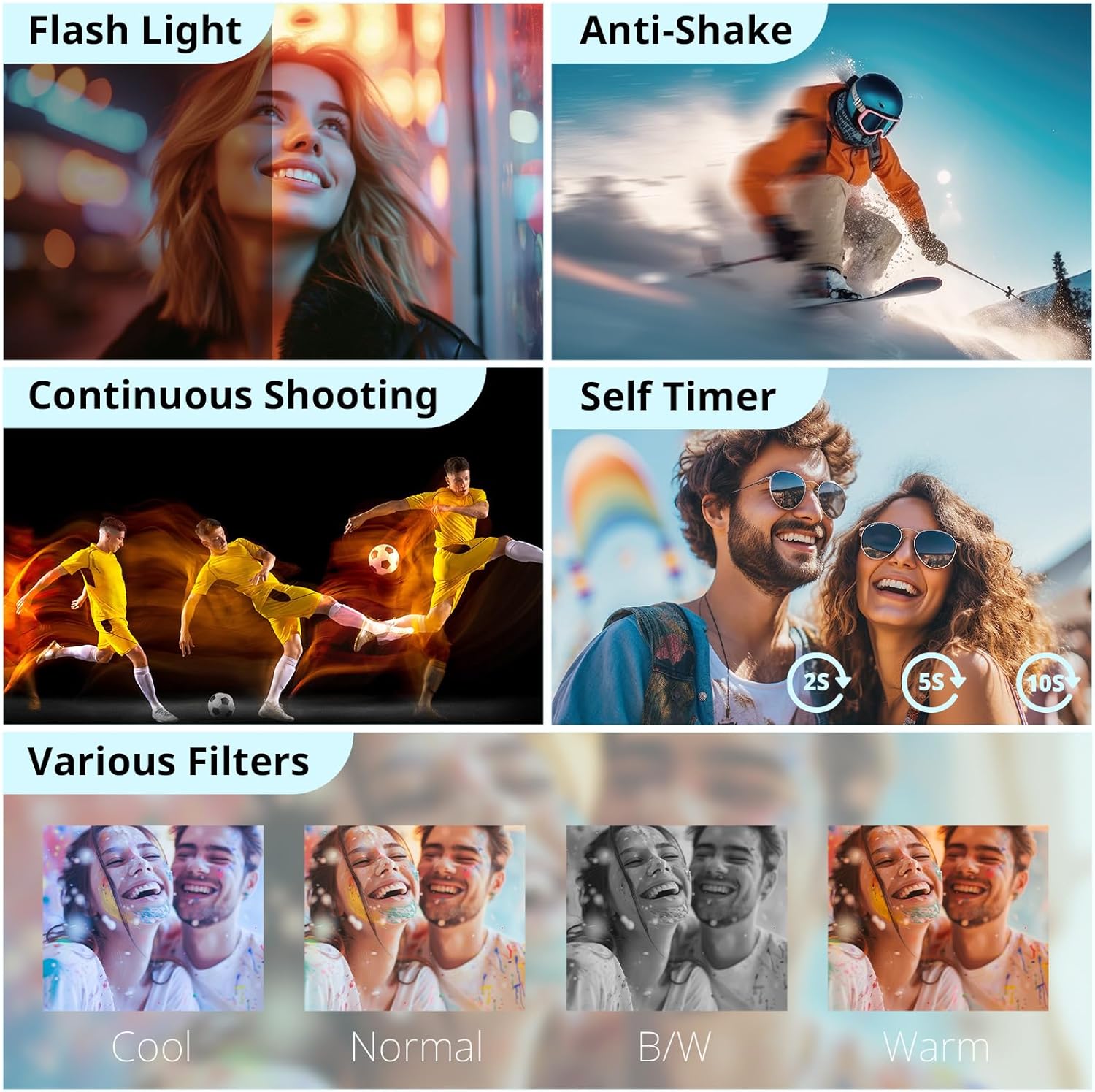 4K Digital Camera 48MP Vlogging Camera