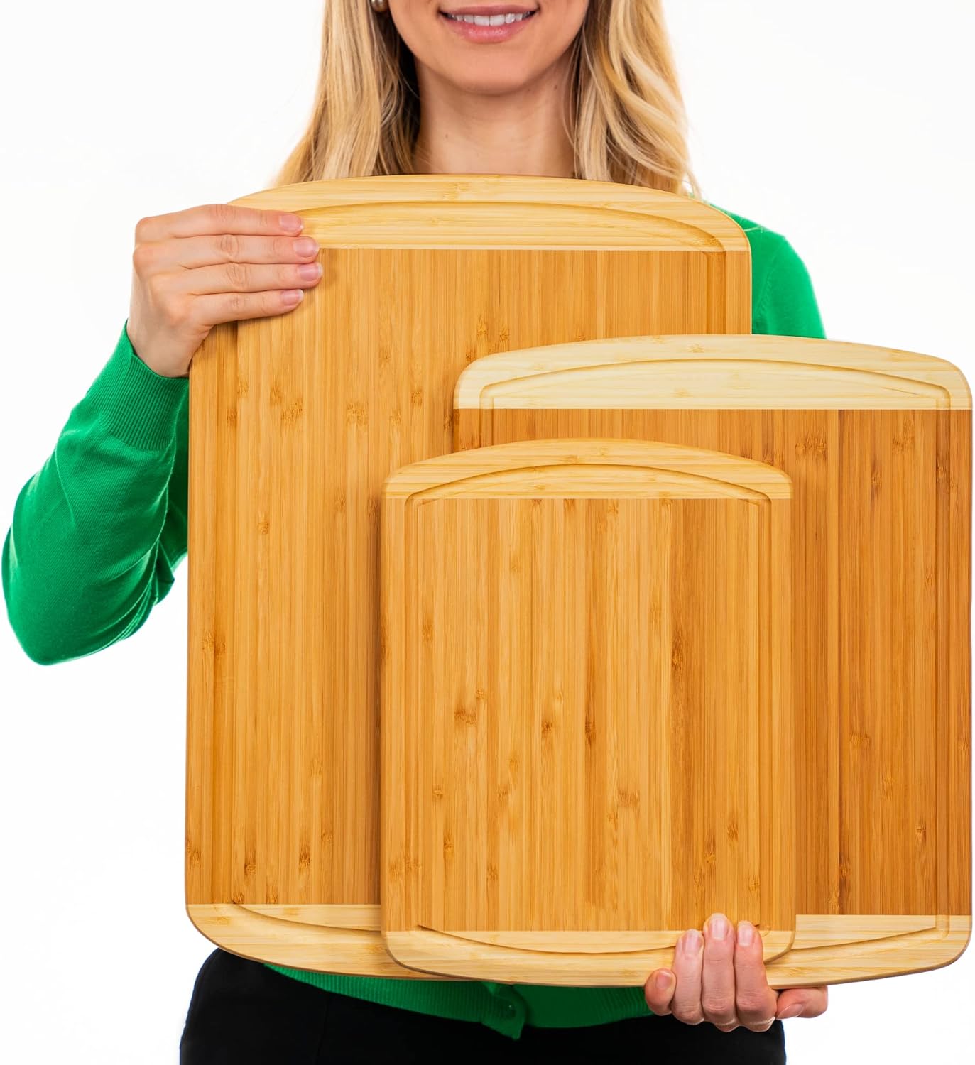 Extra Large Bamboo Cutting Board Set