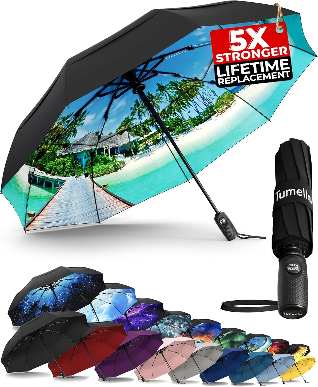 TUMELLA Windproof Travel Umbrella