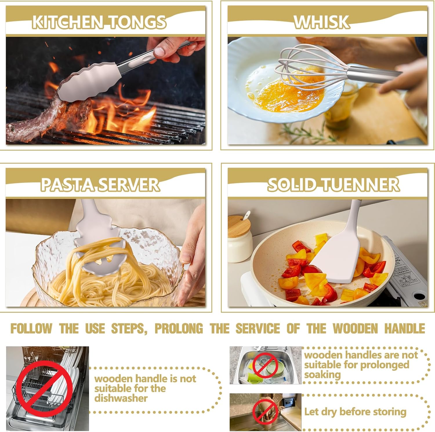 Umite Chef Silicone Kitchen Utensil Set