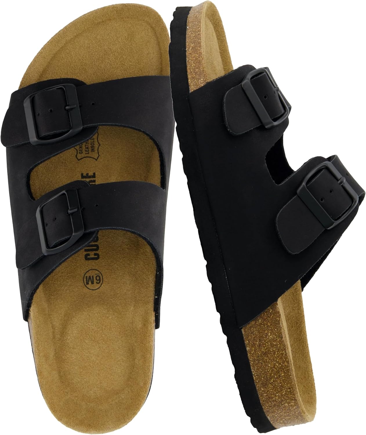 CUSHIONAIRE Women's Cork Footbed Sandals