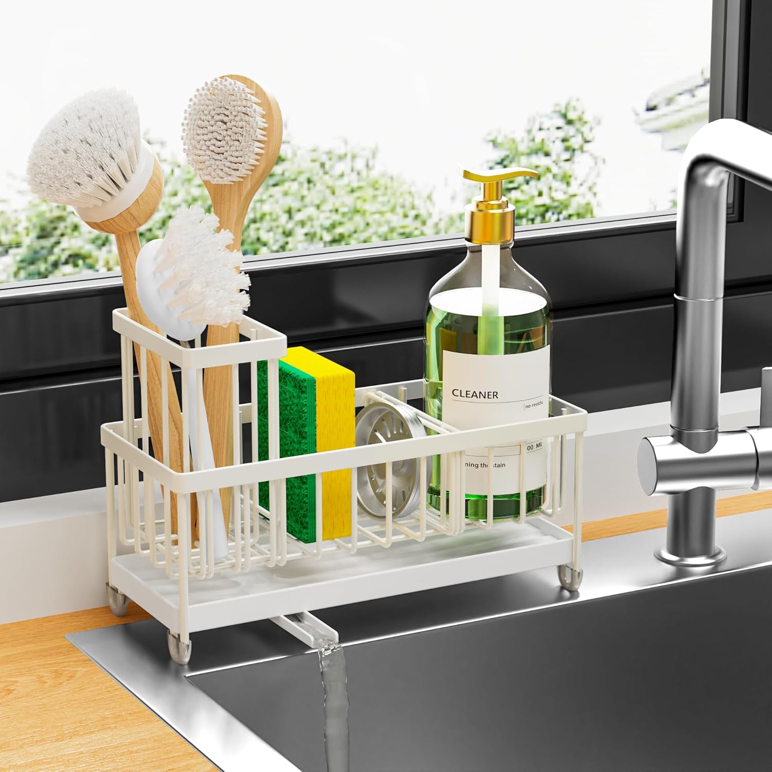 Cisily Stainless Steel Sponge & Brush Holder