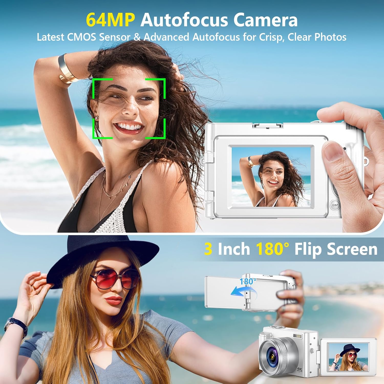 4K 64MP Autofocus Vlogging Camera WiFi