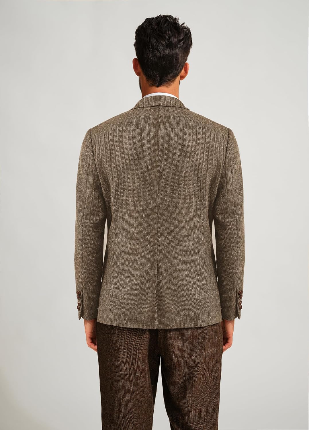PJ PAUL JONES Mens Blazer Vintage Herringbone Tweed