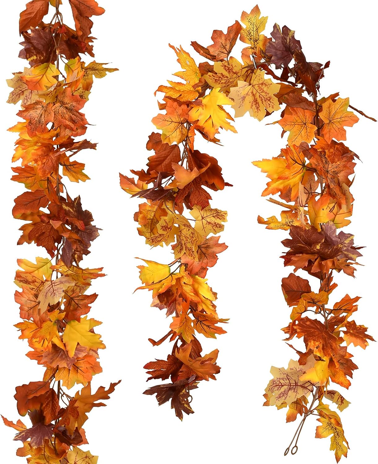 DearHouse 2 Pack Fall Garland Maple Leaf