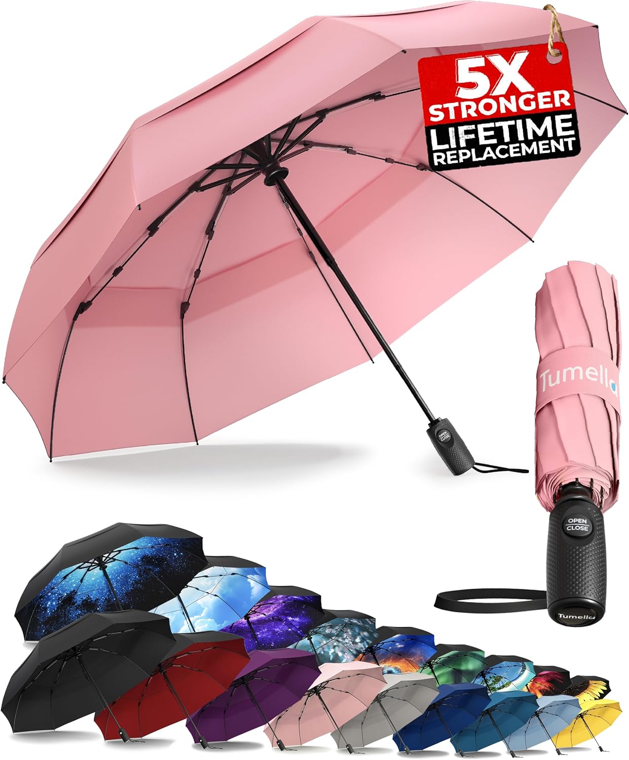 TUMELLA Windproof Travel Umbrella