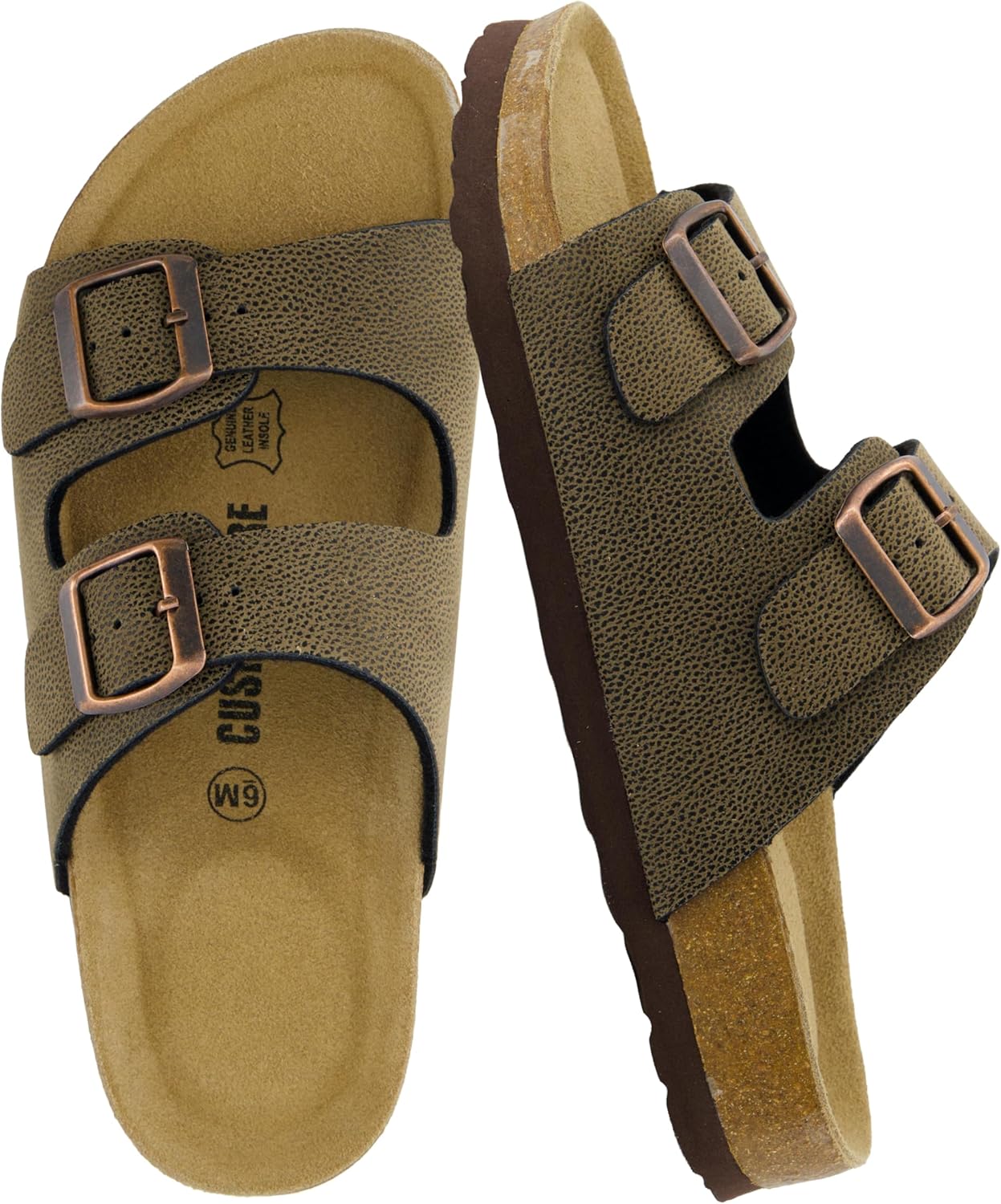 CUSHIONAIRE Women's Cork Footbed Sandals