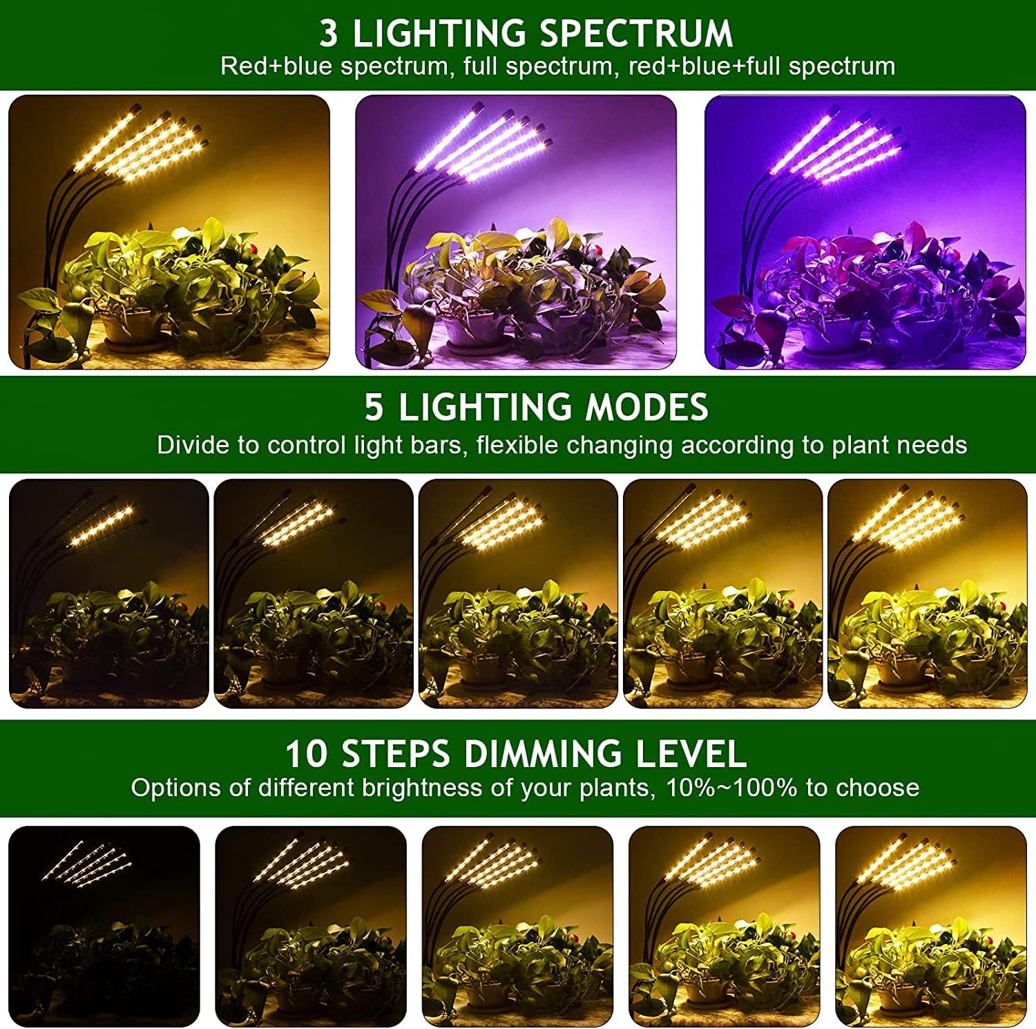 Grow Lights for Indoor Plants Full Spectrum Plant Light