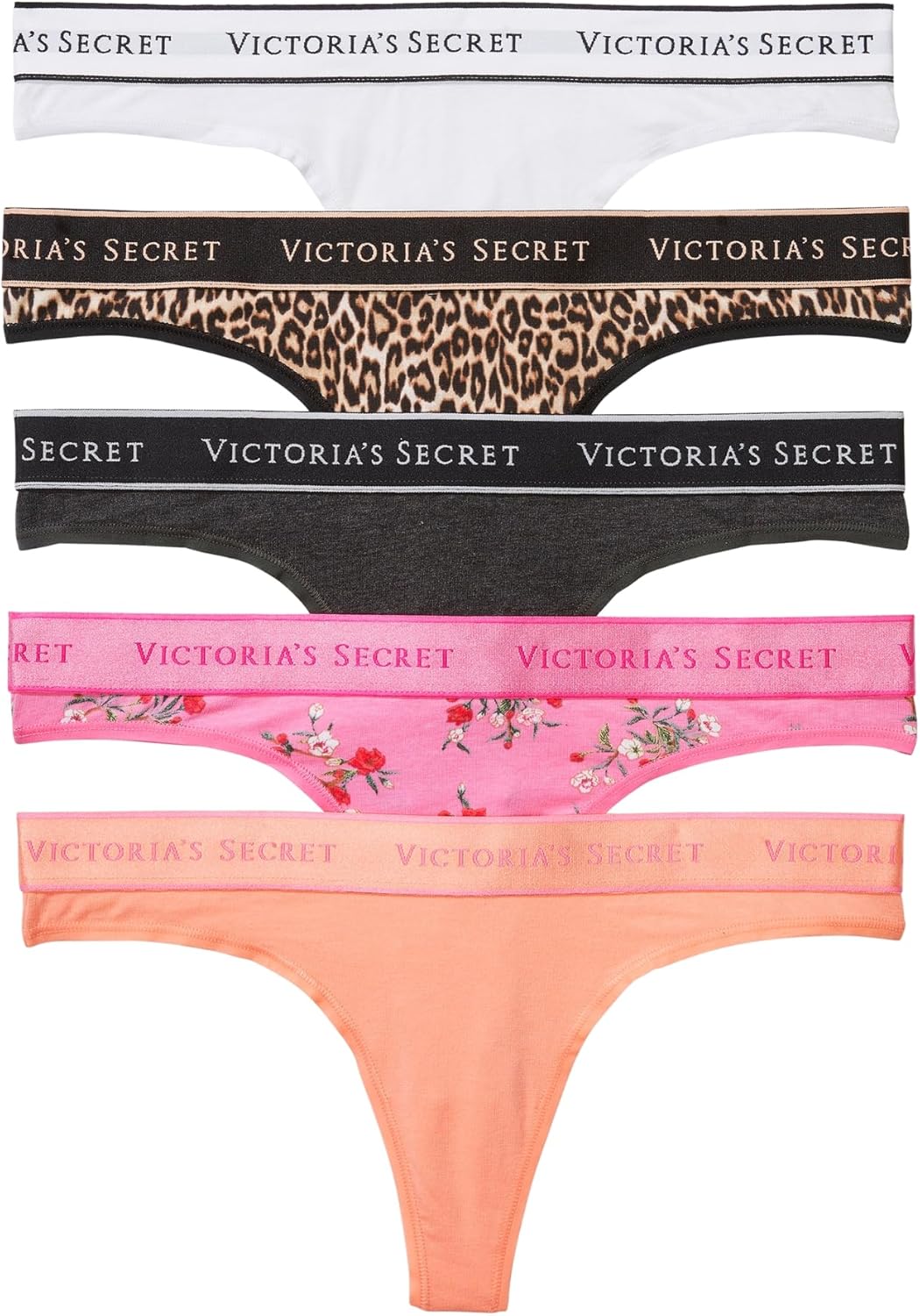 Victoria's Secret Women's Cotton Logo Thong Underwear