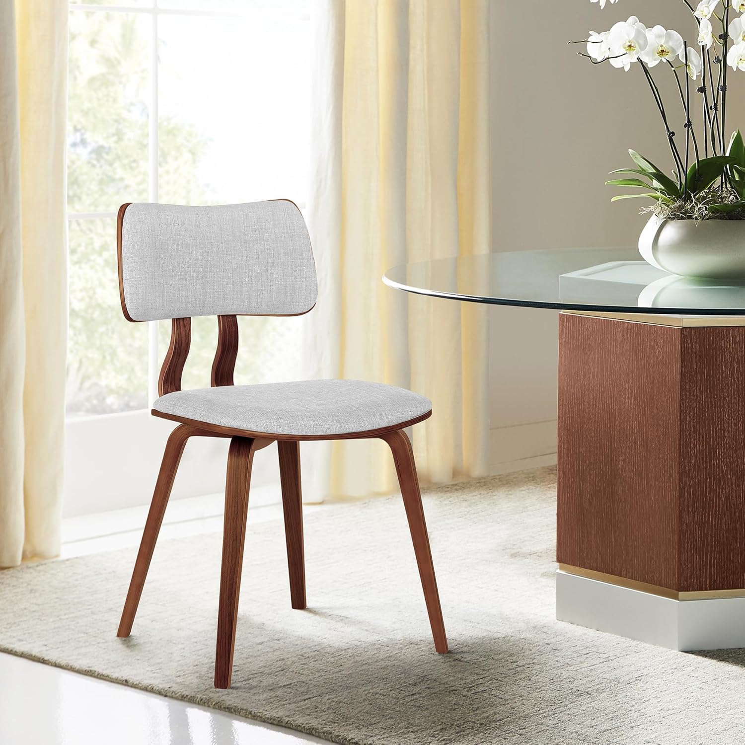 Armen Living Jaguar Mid Century Modern Dining Accent Chair