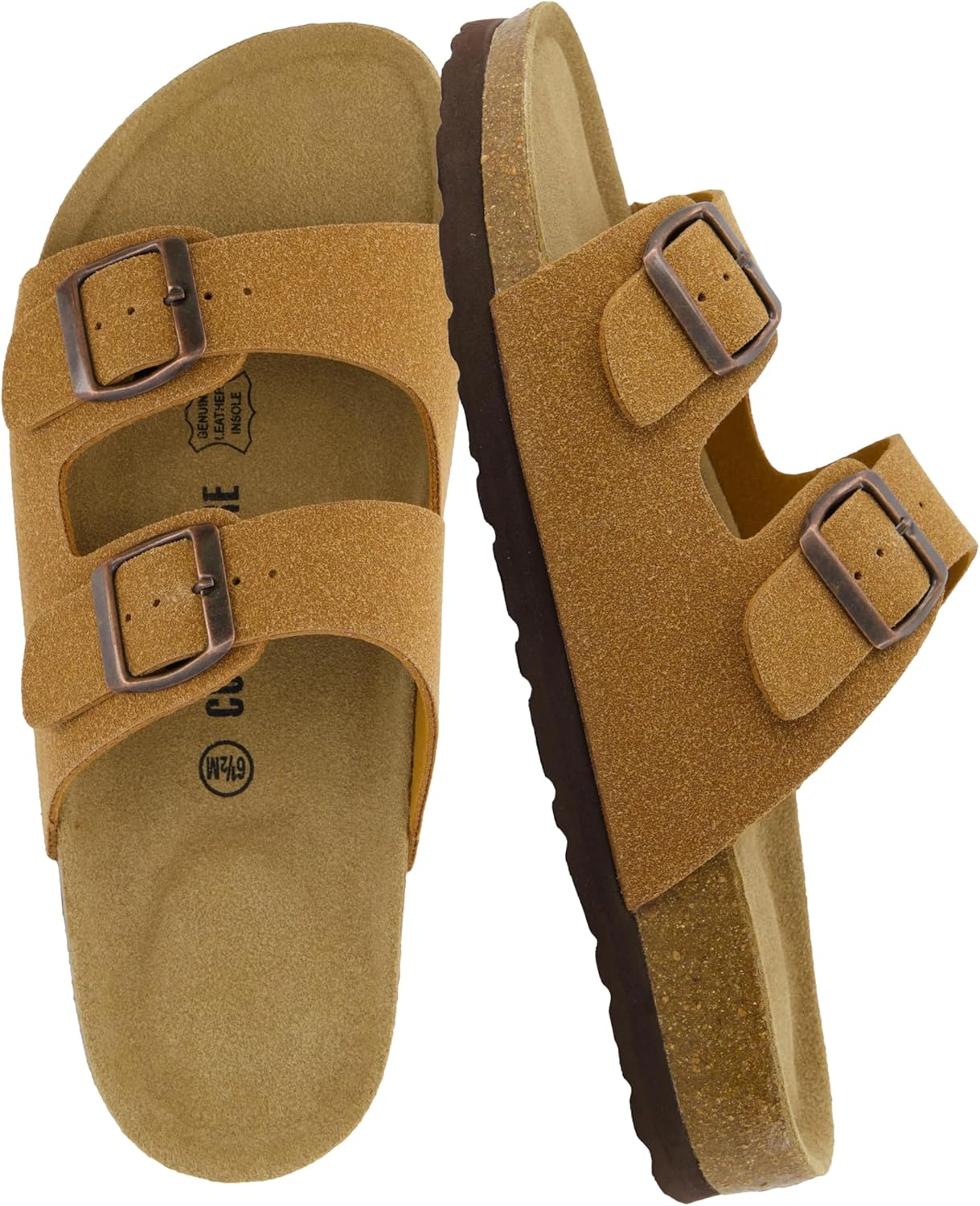 CUSHIONAIRE Women's Cork Footbed Sandals