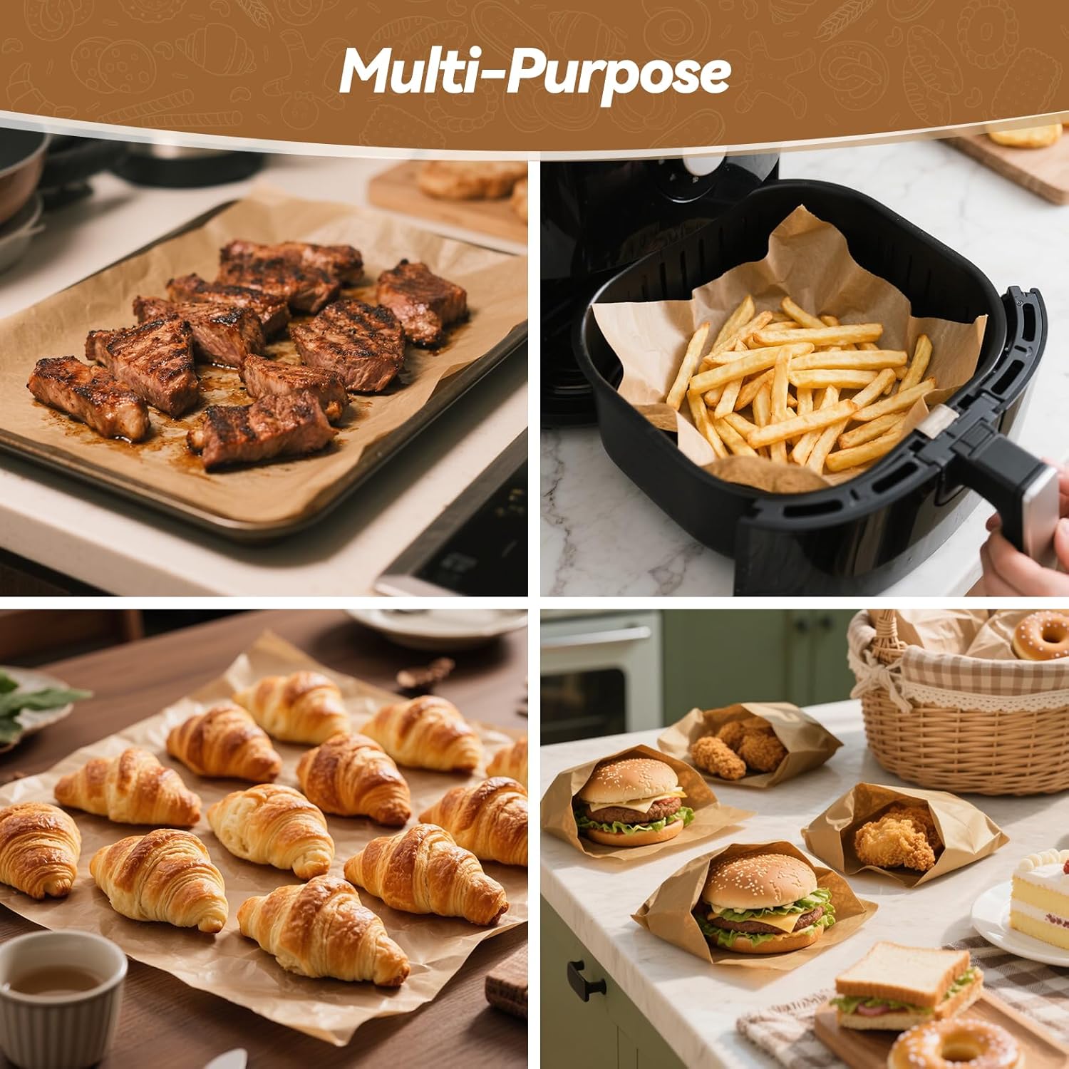 Heavy Duty Parchment Paper Sheets for Baking