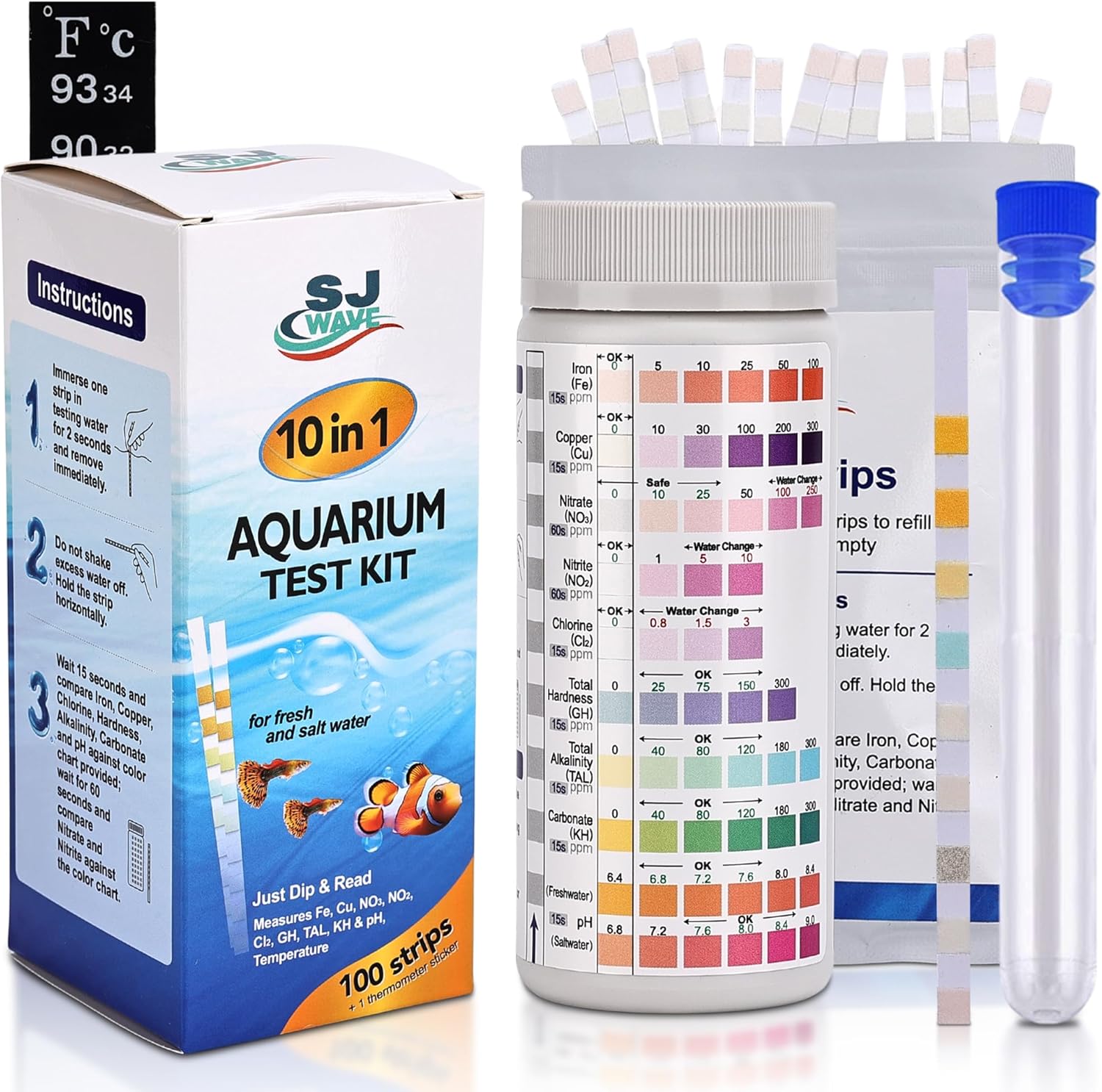 Aquarium Test Strips Fish Tank Water Test Kit