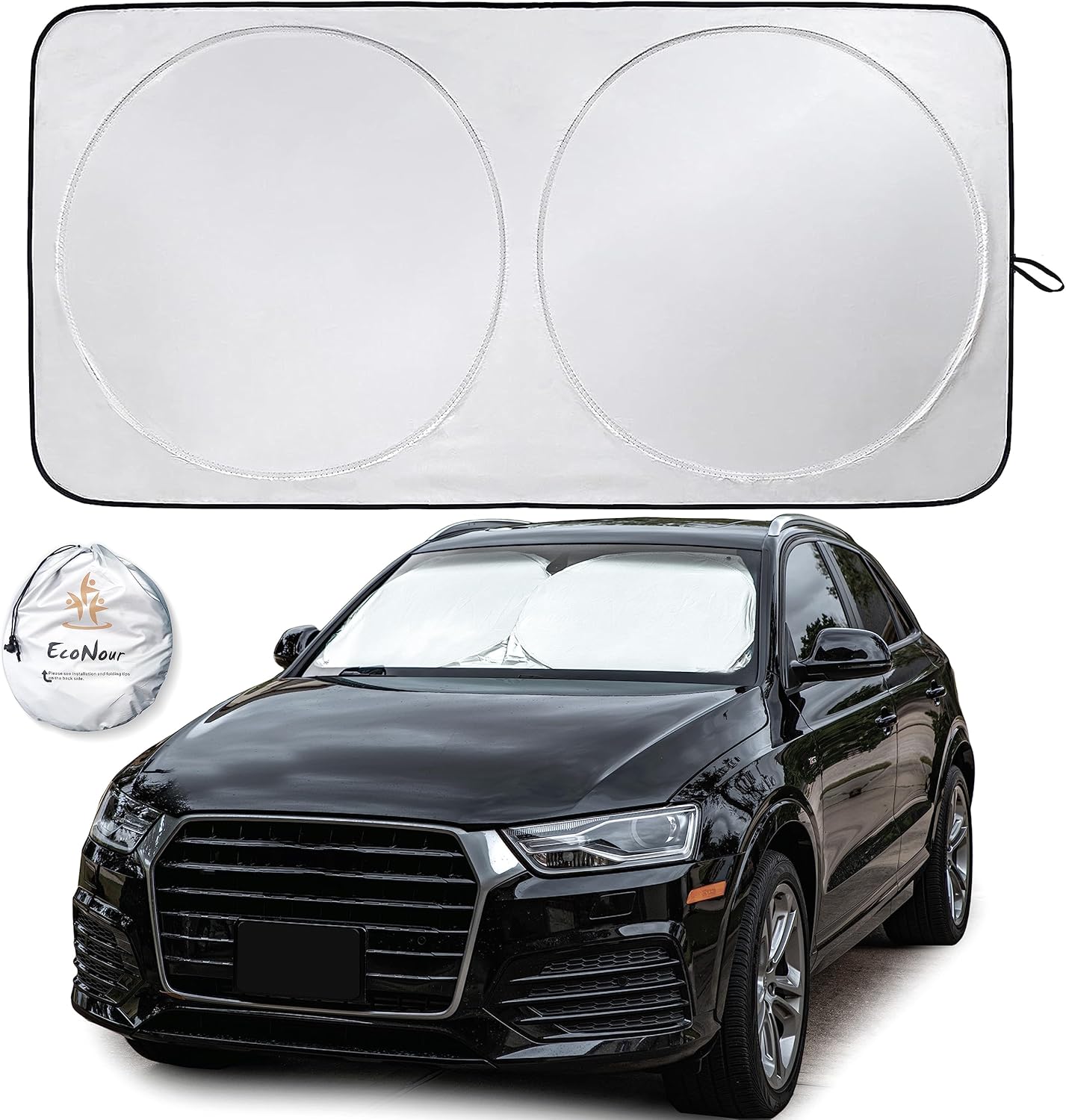 EcoNour Car Windshield Sun Shade for Cars SUVs Trucks