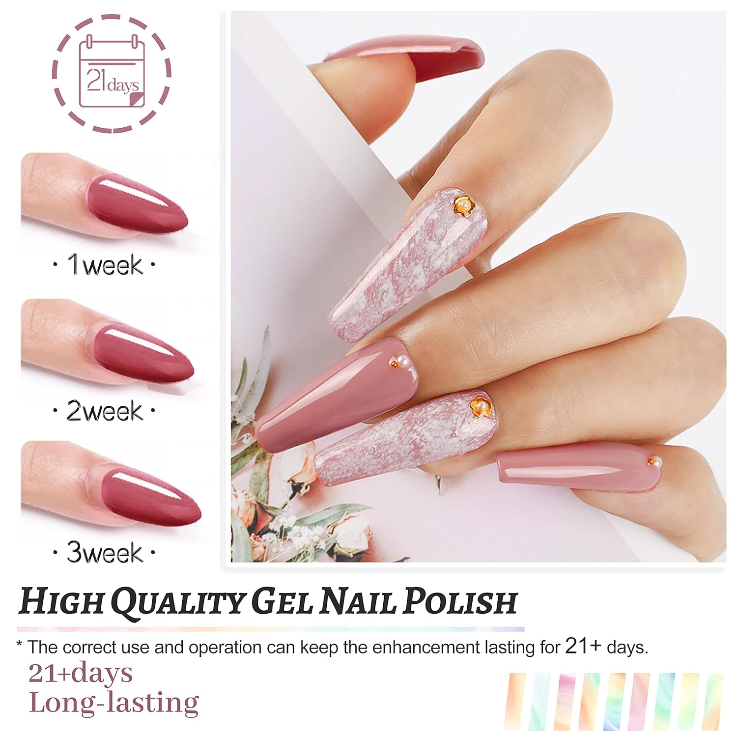JODSONE 36-Piece Gel Nail Polish Set 32 Colors