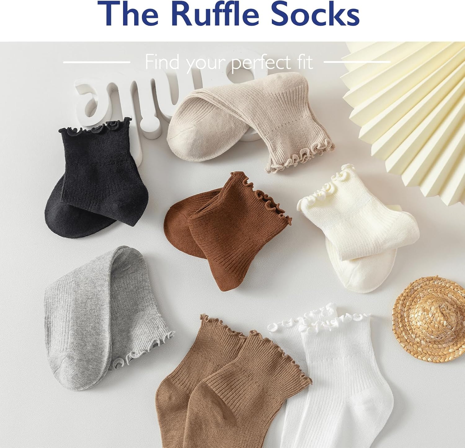 Hstyle Women’s Ruffle Ankle Socks