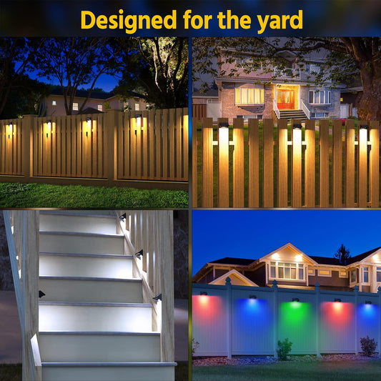 NIORSUN Outdoor Fence Waterproof LED Solar Lights