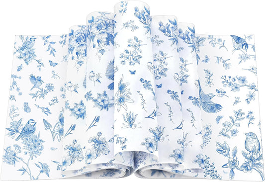 Floral Wax Paper Sheet for Food Chinoiserie