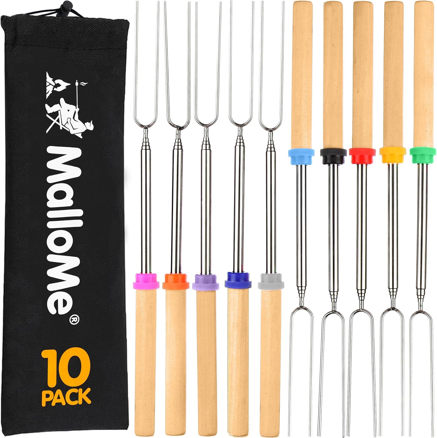 MalloMe S’mores Sticks – 32" Roasting Skewers