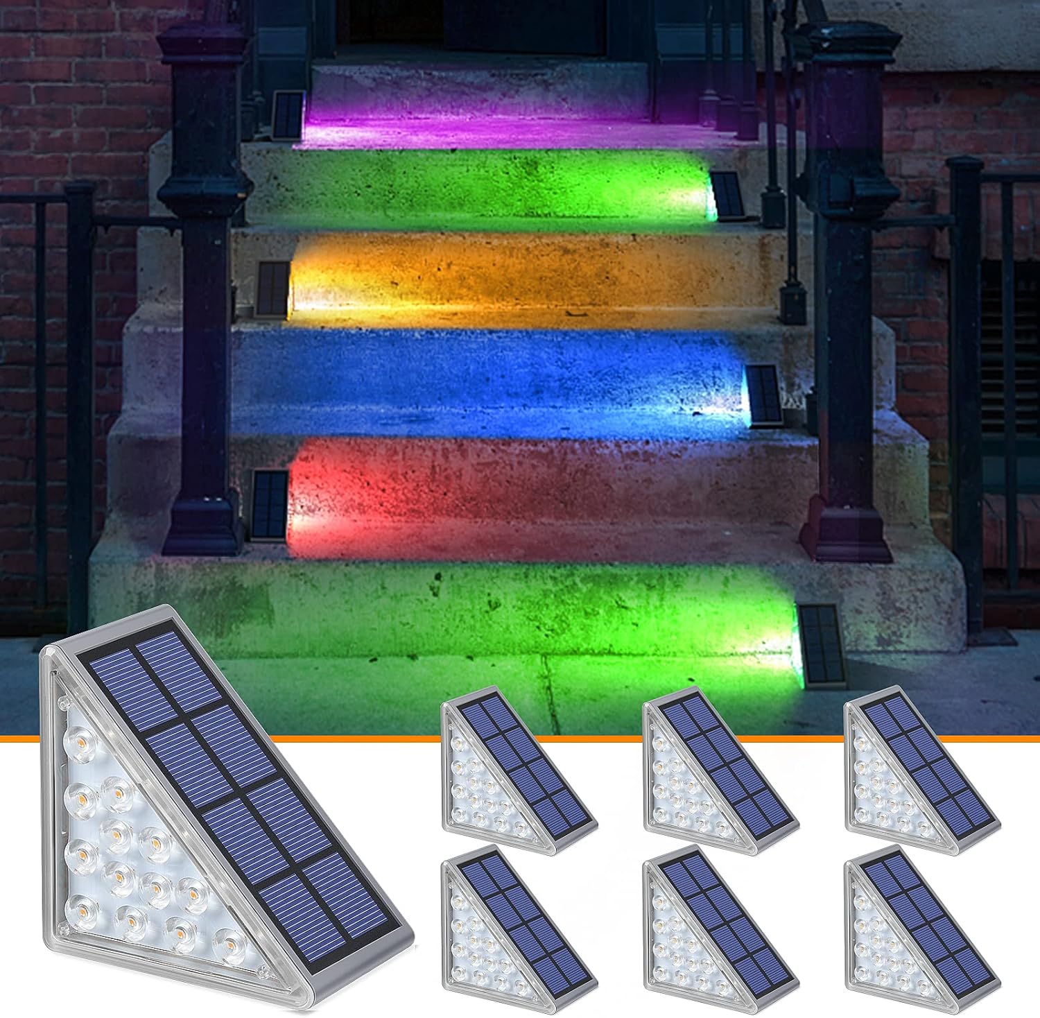 NIORSUN Solar Step Lights for Outside