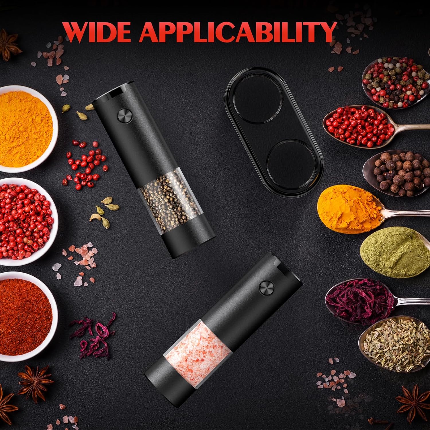Electric Salt and Pepper Grinder Set Automatic Battery