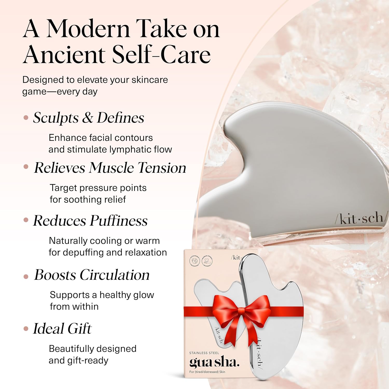 Kitsch Stainless Steel Gua Sha Facial Tools