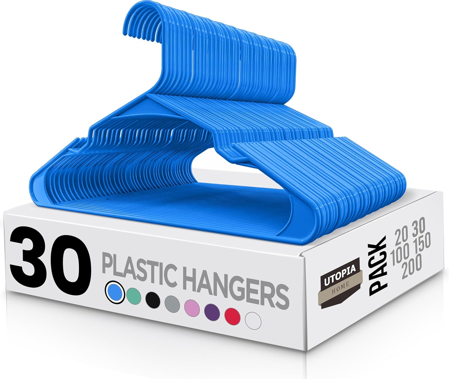 Utopia Home Plastic Hangers Space Saving Clothes Hanger